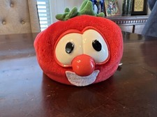 Vintage 1998 Veggie Tales Bob The Tomato 5  Plush GUND Big Idea Beanbag Plush