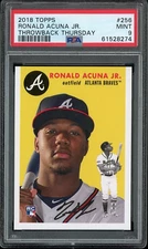 2018 Topps Throwback Thursday #256 Ronald Acuna Jr ROOKIE PSA 9 Mint TBT RC SP