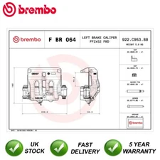 Brake Caliper Front Left Brembo Fits Mercedes Sprinter 2018- 2.1 CDi 3.0 #3