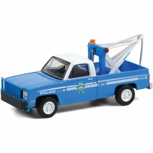 GREENLIGHT 1:64 1987 GMC SIERRA K2500 TOW TRUCK BLUE NYPD NYC POLICE 30236-5C1 - Picture 2 of 2