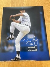 Tigers Dan Petry signed 8x10 COA 