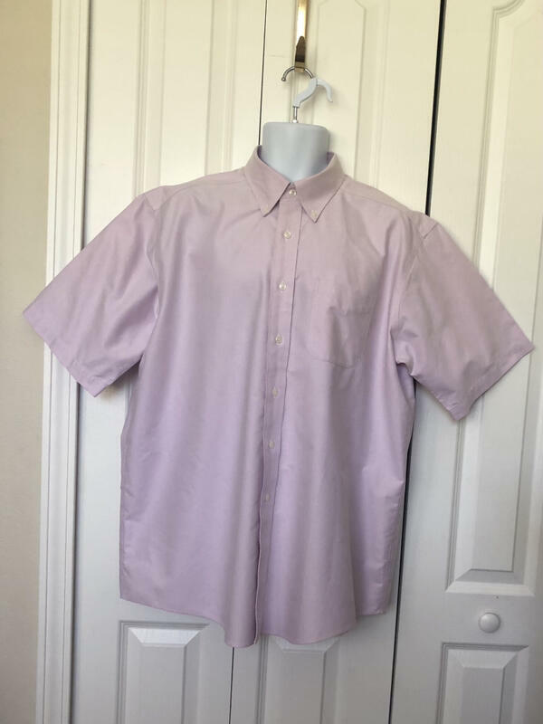 L.L. BEAN  EUC Button-Down Collar Pale Lavender C… - image 3