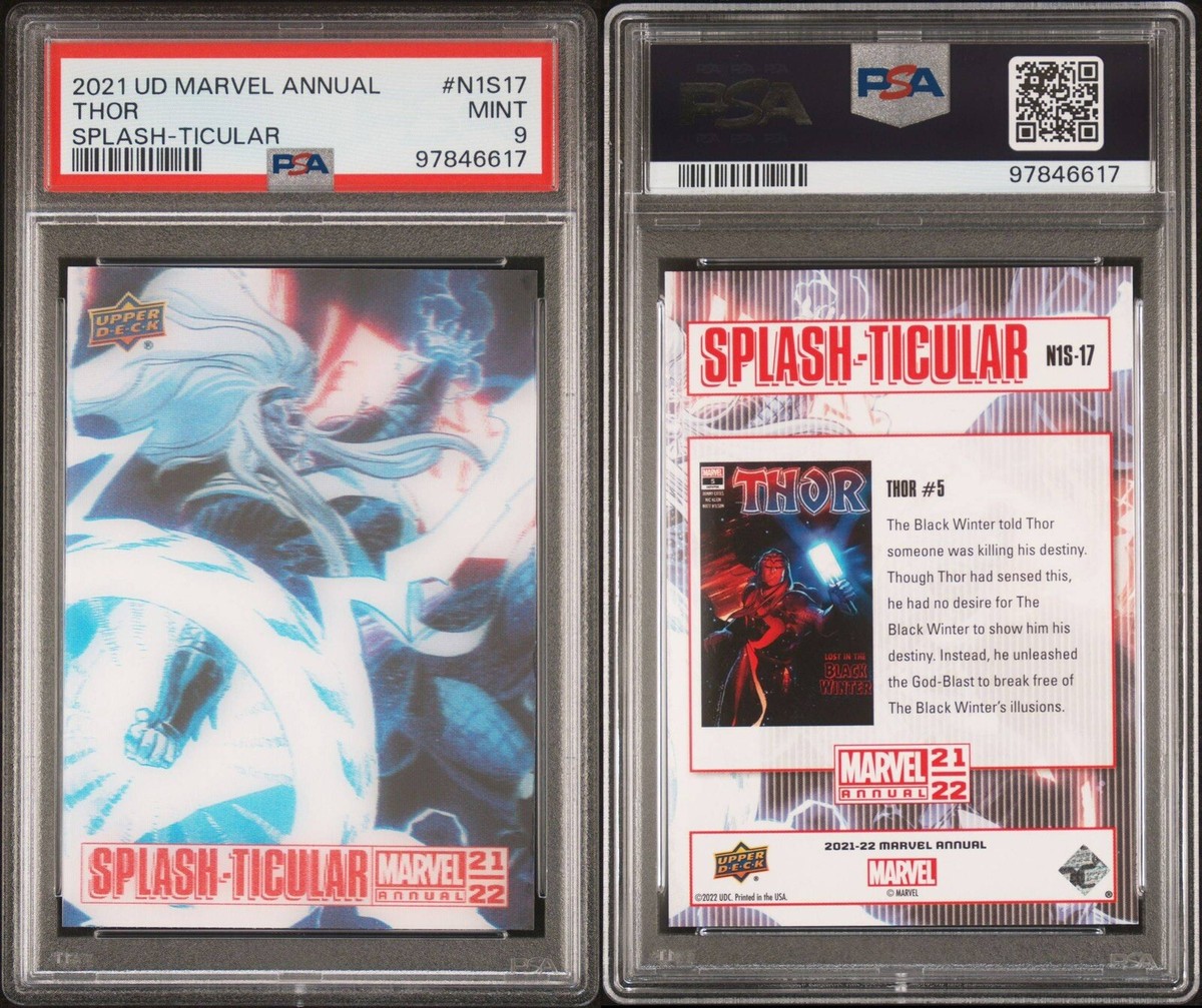 2021-22 Upper Deck UD Marvel Annual Splash-ticular SP Thor #N1S-17