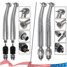 1-2 Dental High Speed Handpiece + 4 Hole Quick Coupler 360° Swivel Fit KaV NSK