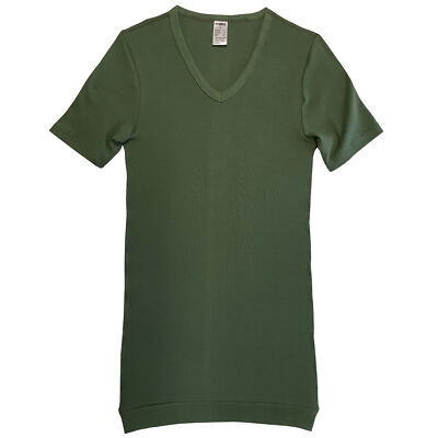 HERMKO Herren Extralang kurzarm Shirt Bio-Baumwolle V-Neck Bund Business 488710