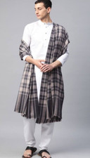 Black Pure Cashmere Pashmina Paisley Shawl Long Stole Soft Wool Wrap Warm Thick