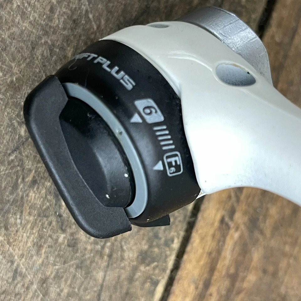 Винтажный комплект переключателей передач Suntour 6s белый Accushift Index 6 скоростей 6s Braze On Ole - Изображение 2 из 4