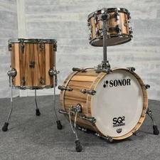 Sonor SQ2 Beech 3pc Drum Set American Walnut Semi Gloss