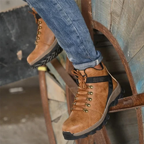 Mens Waterproof Work Boots Steel Toe shoes Safety Shoes Indestructible Non Slip - Picture 5 of 19