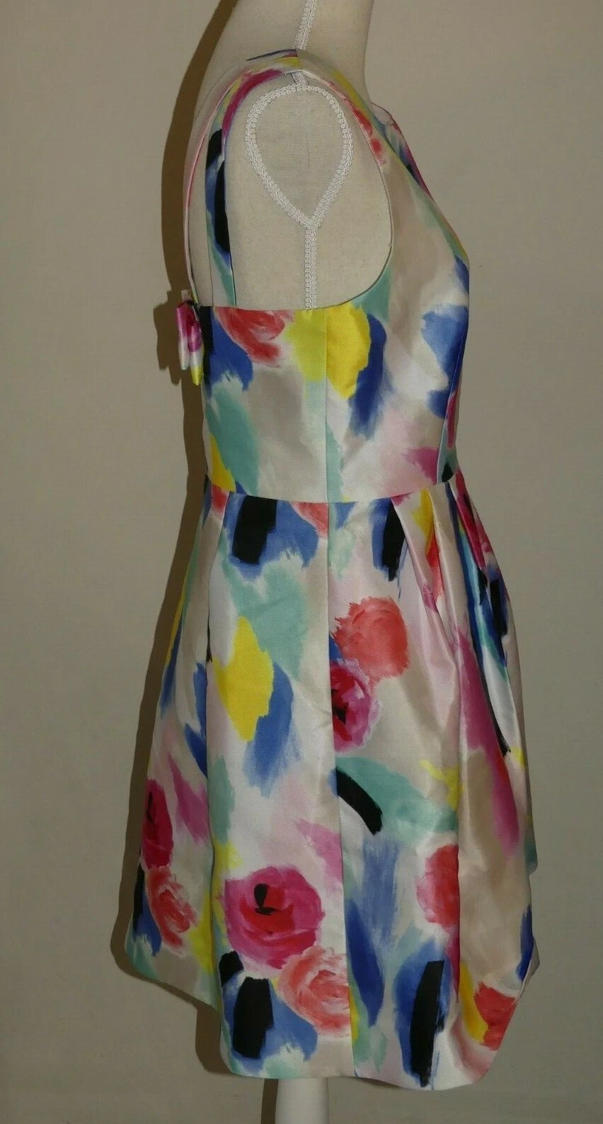 Abito Kate Spade Watercolor fit e svasato sapore del mese taglia 2 nuovo con etichetta