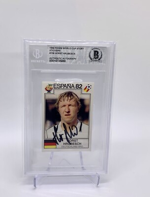 Panini Horst Hrubesch Beckett Authentic On Card Auto HSV DFB Hamburg Autogramm 