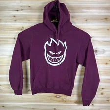 Vintage Y2K Mens XS red spitfire Wheels skate graphic hoodie sweatshirt