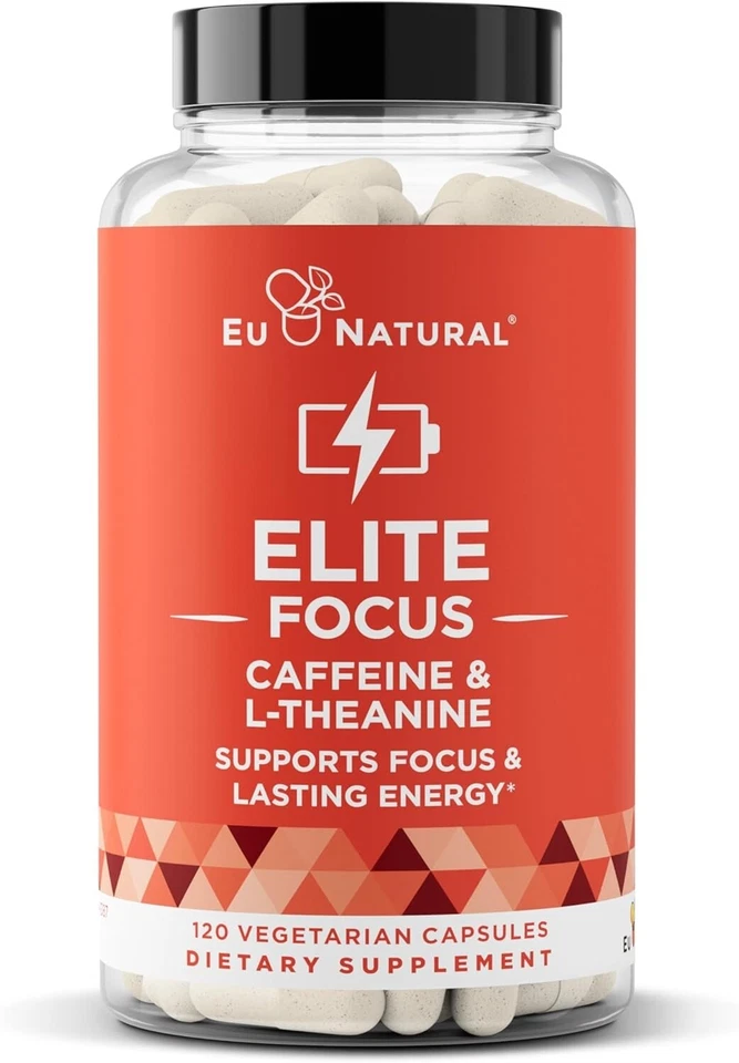 Natural Caffeine and L-Theanine Energy Capsules - 120 Count Herbal Softgels - Image 3 of 4