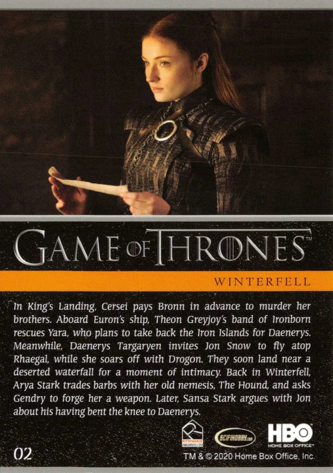 Game of Thrones Season 8 (2020) BASE Trading Card #02 - Image 2 of 2