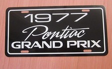1977 Pontiac Grand Prix Metal License Plate Tag 77 Gp