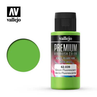 VALLEJO PREMIUM COLOR 62039 GREEN FLUO 60ml (Acrylic Paint)