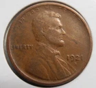 1921 S Lincoln Cent, Low Mintage, Extra Fine (21S-4)