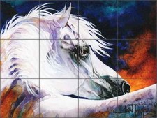 Tile Mural Backsplash Ceramic Taylor Horse Equine Animal Art JTA030