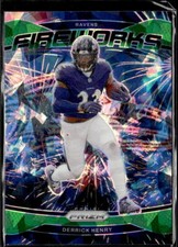 2024 Panini Prizm Fireworks Green Ice Derrick Henry Baltimore Ravens 10