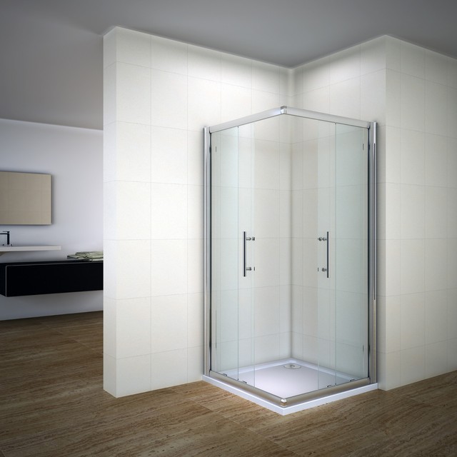 Duschkabine Eckeinstieg Duschabtrennung Eckdusche Mit Schiebetür Echtglas Dusche