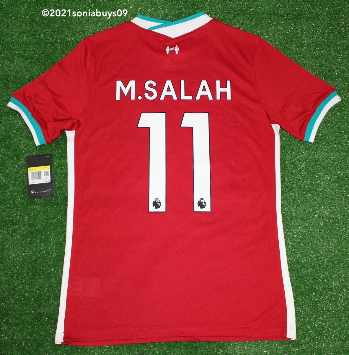 Nike Men's M. SALAH Liverpool FC Home Soccer Jersey, CZ2636-687