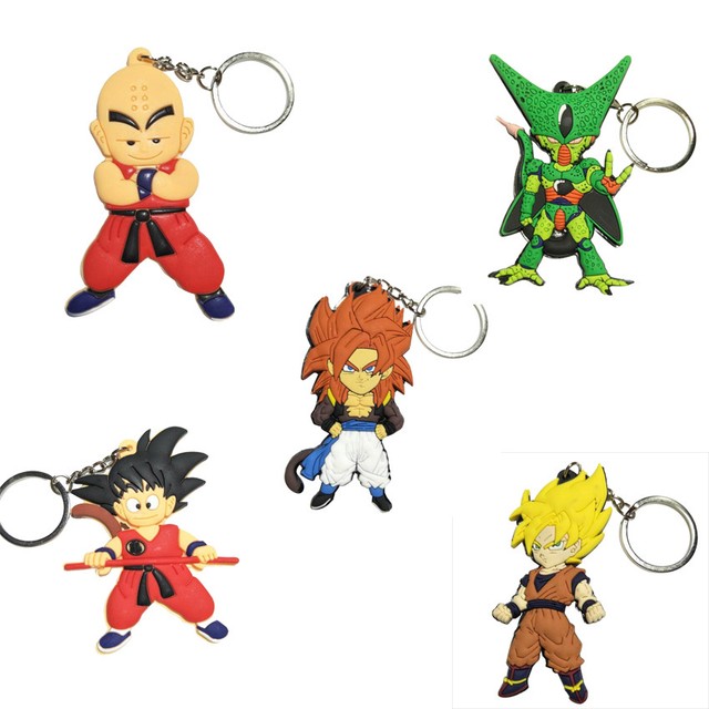 Dragon Ball Z Authentic Anime Keychain Super Saiyan Silicone Keychain