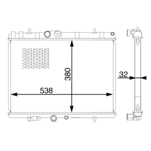 KüHler MotorküHlung Mahle CR 1597 000S FüR CitroëN C5 II Break-image