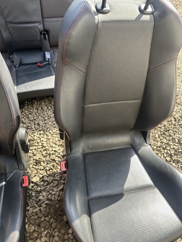 MITSUBISHI COLT CZT 04-08 1.5 PETROL 4G15T Black FRONT & REAR LEATHER SEATS SET - Picture 5 of 14
