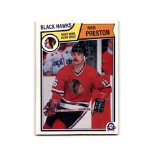1983 O-Pee-Chee Rich Preston Chicago Blackhawks #110