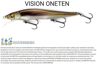 Leurre Megabass Vision 110 Oneten – Flottant – M End Max – Pêche Freshwater