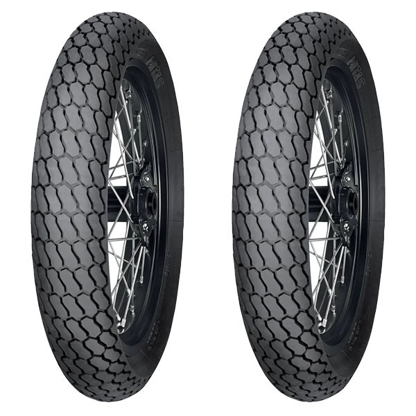 TYRE PAIR MITAS 130/80-19 71H + 130/80-19 71H FLAT TRACK ROAD