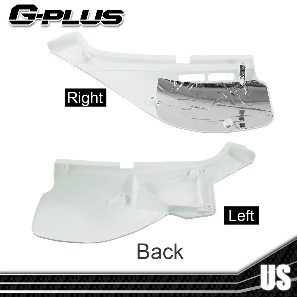 Conjunto de painéis de tampa lateral esquerda direita carenagem branco adequado para 1993-2021 Honda XR650 L - Imagem 3 de 4