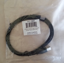 6 FT BLACK NICKEL PLATED PRINTER CABLE