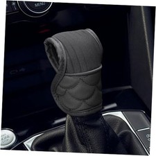 Car Gear Shift Knob Cover, Leather Stick Shifter Protector Sleeve, Black