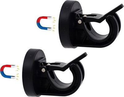 YYST Magnetic Curtain Rod Bracket No Drill Towel Bar Holder 2-Pack Black