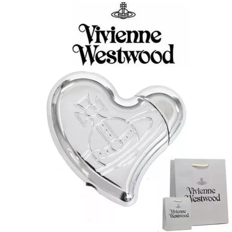 Vivienne Westwood Orb Heart Lighter Electronic Gas Lighters Silver New With Box