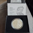 2023 W 1 OZ SILVER EAGLE UNCIRCULATED IN ORIGINAL BOX W/ COA