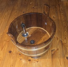 Fusswanne Holzbottich Sauna-Eimer Holzkübel Holzeimer