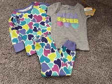 Carter's 3 piece Pajama Set Baby Infant Girl Size 12 months