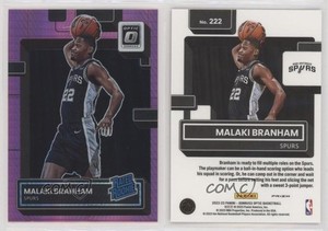 2022 Panini Donruss Optic Rated Hyper Pink Prizm Malaki Branham #222 Rookie RC