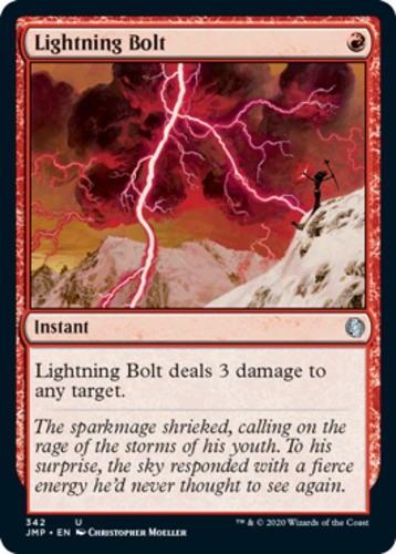 1x Lightning Bolt MTG - Jumpstart - Heavy Play