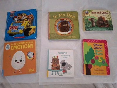 Lot Of 6 Board Books (1 Spanish) See Notes