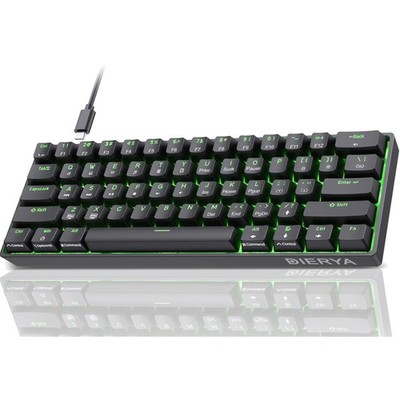 Gaming Tastatur 61 Tasten mechanisch Blue Switch RGB Beleuchtung USB-C PC Gaming