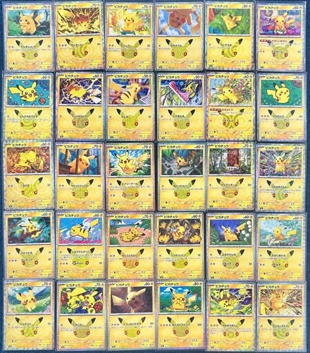 30th Celebration Pikachu 30 card complete set Pokemon 017/103 01/30 M6a Japanese - product listing photo