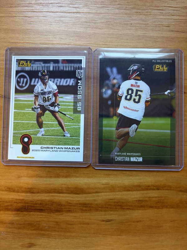 2025 PLL Flagship & Fieldside II - Cristian Mazur Base Rookie Cards (Lot of 2)
