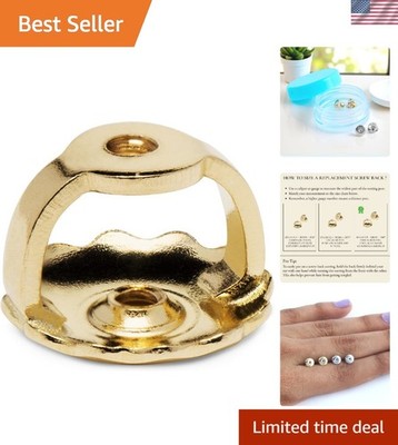 14K Solid Yellow Gold Earring Back Replacement .040 | Secure Screw Design