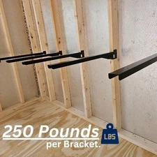 Storage Shed Shelving Bracket Garage Work Bench Storage Rack Floating Shelf DIY