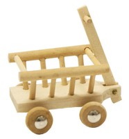 KrippenzubehöR Leiterwagen Aus Holz, 6 Cm, Deko FüR Weihnachtskrippe