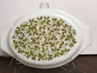 VTG PYREX Verde collection Olive Leaf 2 1/2 Qt Oval Casserole Lid #945-C20 EVC