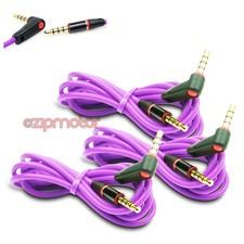 3X 4FT 3.5MM AUX L AUDIO CABLE CORD PURPLE FOR LG OPTIMUS G2 L9 HTC ONE MOTO X G